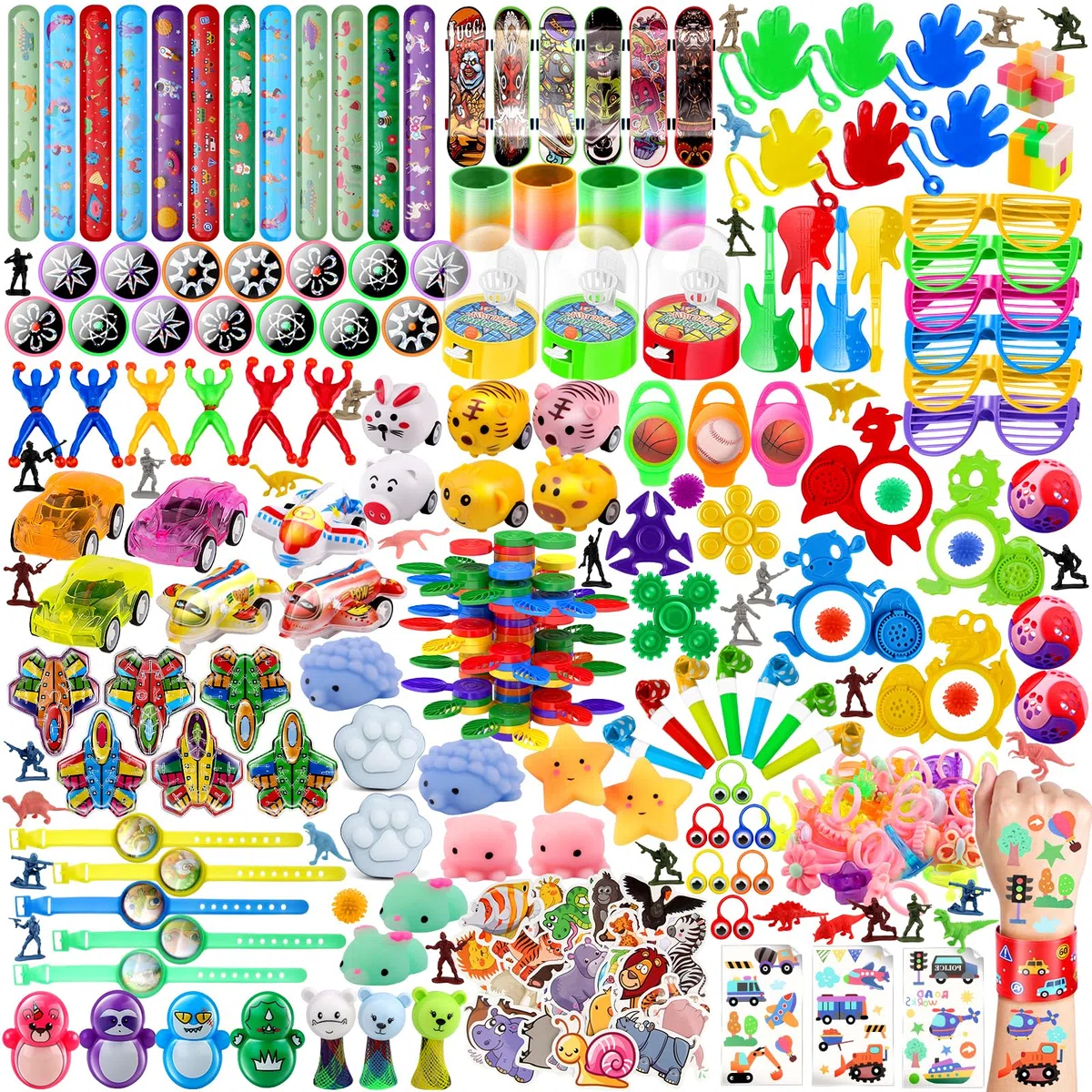 nicknack 300Piezas Relleno Piñatas de Cumpleaños Infantil, Juguetes de Fiesta a Granel, Rellenar Bolsas de Regalos, Favores de Fiesta, Piñata Cumpleaños Infantil para Niños y Niñas