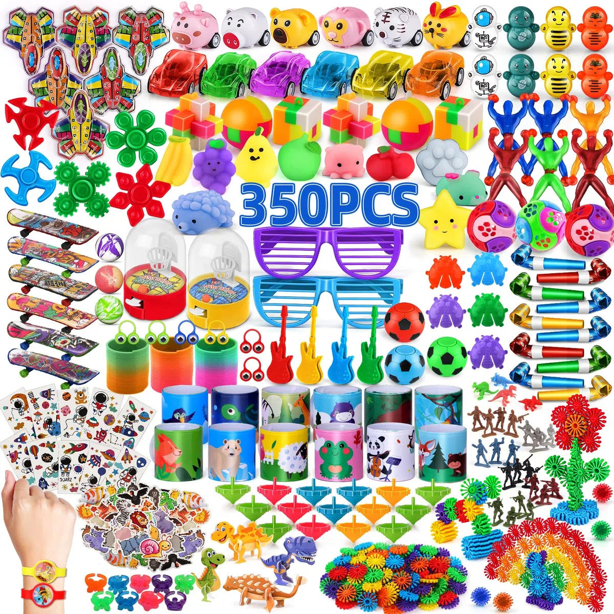 nicknack Relleno Piñata Infantil, 350Piezas Juguetes de Fiesta a Granel, Party Favores Juguetes para Niñas Niños, Relleno Piñata Cumpleaños Infantil
