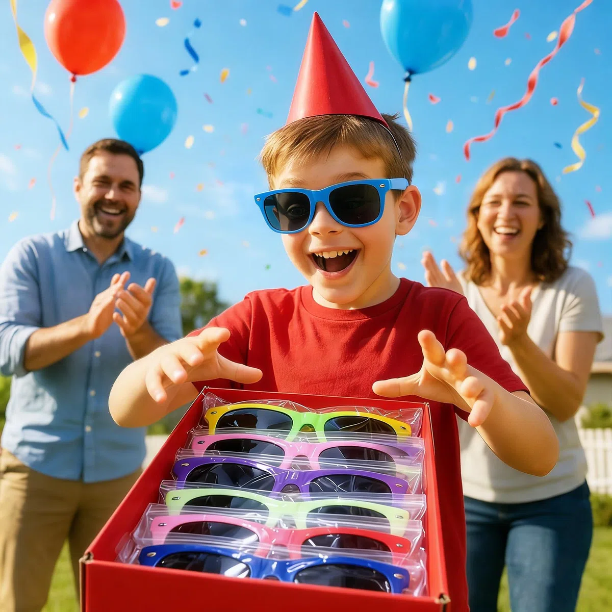 Gafas de sol Colores neón，24 unidades para niños, regalos de fiesta, para hombres y mujeres, ideales para verano, playa, piscina, cumpleaños y actividades al aire libre