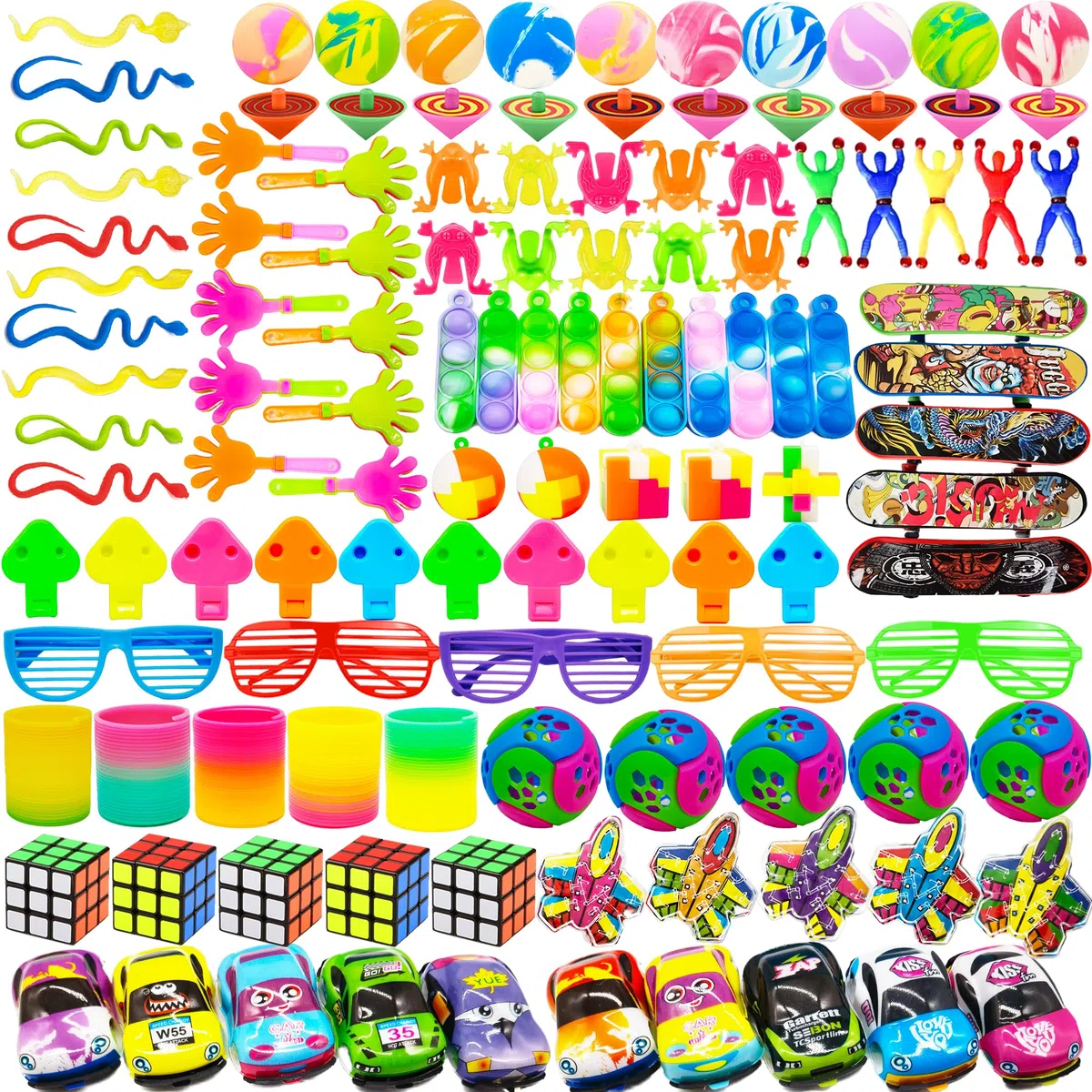 Chennyfun 120 Piezas Juguetes de Fiesta a Granel para Niños, Piñata Cumpleaños Infantil, Rellenar Bolsas de Fiesta, Halloween Regalos de Cumpleaños, Fiestas para Carnavales para Niños Niñas