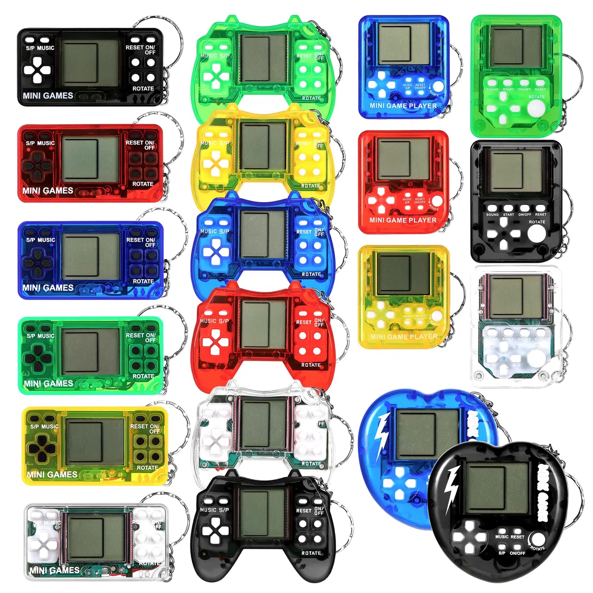 Starvortex 20unds Regalos Cumpleaños Niños Colegio, Mini Consola Retro Llaveros Infantiles, Multicolor Regalitos Cumpleaños Invados Niños Niñas, Mini Juegos Sorpresas para Cumpleaños Infantiles